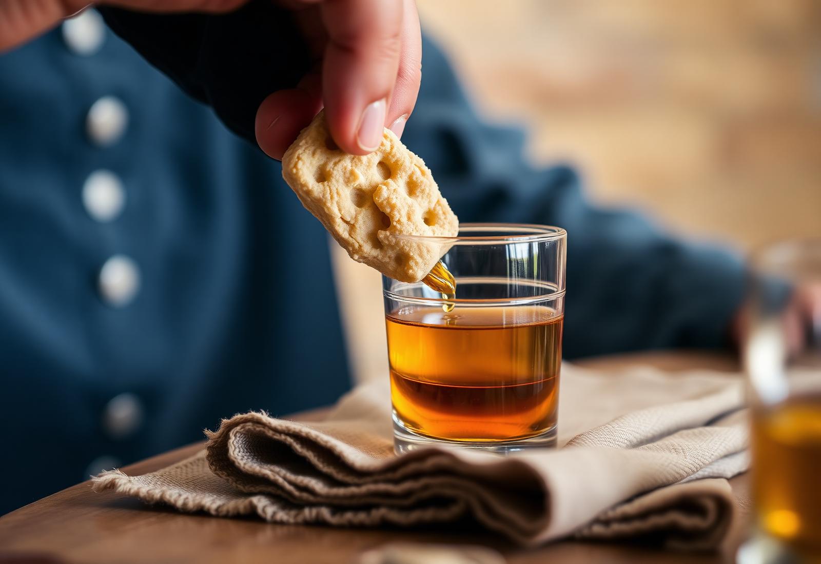 Cantucci alle mandorle immersi nel Vin Santo